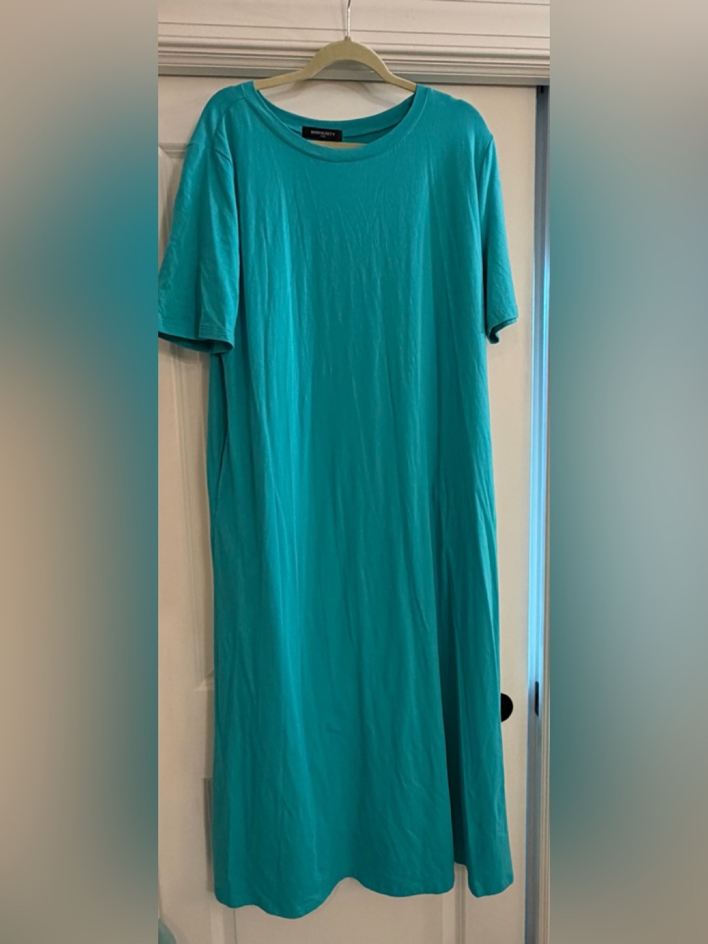 Turquoise Short Sleeve Maxi Dress xxl